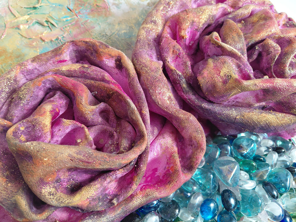 3D Painting Panel "Roses in a Vase"