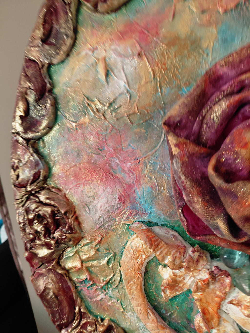 3D Painting Panel "Roses in a Vase"